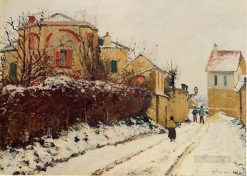  1873 Oil Painting - the street of the citadelle pontoise 1873 Camille Pissarro